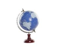DKD Home Decor Globo Terráqueo con Mango Azul
