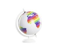 DKD Home Decor Globo Terráqueo LGTBI Blanco y Multicolor