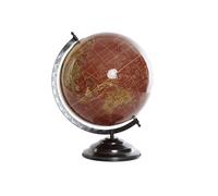 DKD Home Decor Globo Terráqueo Rojo de Plástico y Hierro