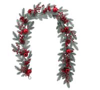 DKD Home Decor Guirnalda LED PVC Rojo 20x15x180 cm