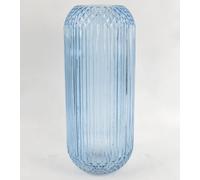 DKD Home Decor Jarrón de Cristal Azul 15x15x36 cm