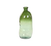 DKD Home Decor Jarrón de Cristal Reciclado Orgánico Verde Oscuro 43L