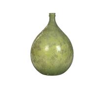 DKD Home Decor Jarrón de Cristal Reciclado Verde Desgastado 34L