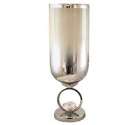 DKD Home Decor Jarrón de Cristal y Aluminio Champán 15x15x44 cm