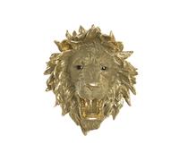 DKD Home Decor Lámpara de Pared Aplique Resina León Dorado