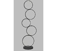 DKD Home Decor Lámpara de pie LED Aluminio Círculos Negro