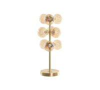 DKD Home Decor Lámpara de Sobremesa Cristal y Metal Dorada con Bolas