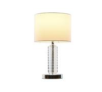 DKD Home Decor Lámpara de Sobremesa Cristal y Poliéster 25x25x42