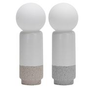 DKD Home Decor Lámpara de Sobremesa de Cerámica y Cristal Bicolor G9