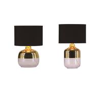 DKD Home Decor Lámpara de Sobremesa de Cristal 22x22x33 cm Surtida