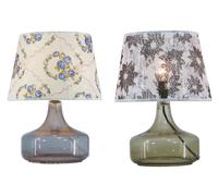 DKD Home Decor Lámpara de Sobremesa de Cristal con Flores Multicolor