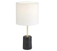 DKD Home Decor Lámpara de Sobremesa de Mármol y Metal Negro