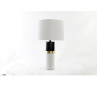 DKD Home Decor Lámpara de sobremesa de metal blanco 38x38x65 cm