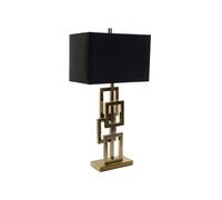 DKD Home Decor Lámpara de Sobremesa de Metal Dorada 38x23x78 cm