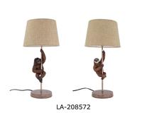 DKD Home Decor Lámpara de Sobremesa de Resina y Metal, 26x26x53,5 cm (Pack de 2 unidades surtidas)