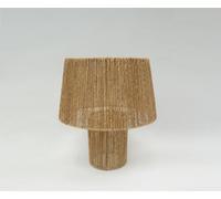DKD Home Decor Lámpara de Sobremesa de Yute y Metal Natural Marrón