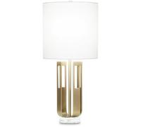 DKD Home Decor Lámpara de Sobremesa Hierro y Acrílico Dorado/Blanco