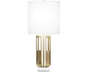 DKD Home Decor Lámpara de Sobremesa Hierro y Acrílico Dorado/Blanco