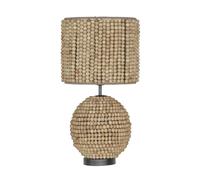 DKD Home Decor Lámpara de Sobremesa Madera y Metal Marrón