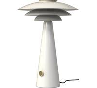 DKD Home Decor Lámpara de Sobremesa Metal Blanca con Dimmer 38x38x50 cm