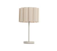 DKD Home Decor Lámpara de sobremesa Metal Lino Crudo
