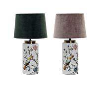 DKD Home Decor Lámpara de Sobremesa Metal Pájaro Surtido Verde y Turquesa
