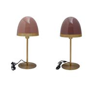 DKD Home Decor Lámpara de Sobremesa Metal Seta Surtido 2 Unidades