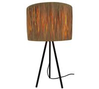 DKD Home Decor Lámpara de Sobremesa Metal y Rafia Marrón