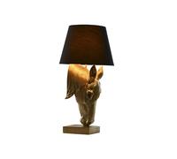 DKD Home Decor Lámpara de Sobremesa Resina Caballo Dorado