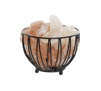 DKD Home Decor Lámpara de Sobremesa Sal del Himalaya 23x23x17 Cesta