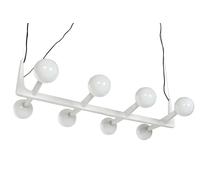 DKD Home Decor Lámpara de Techo Bola Blanco en Metal y Cristal