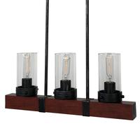 DKD Home Decor Lámpara de Techo de Aluminio y Cristal Marrón y Negro