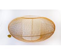 DKD Home Decor Lámpara de Techo de Bambú Natural y Blanco 83x83x40 cm