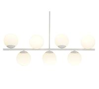 DKD Home Decor Lámpara de Techo de Metal y Cristal con Bolas Blancas