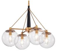 DKD Home Decor Lámpara de Techo de Metal y Cristal con Bolas Doradas