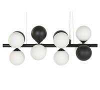 DKD Home Decor Lámpara de Techo de Metal y Cristal con Bolas, Negro
