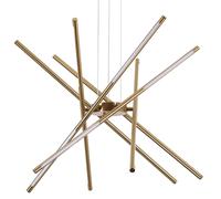 DKD Home Decor Lámpara de Techo LED Aluminio Dorado 80x80 45W