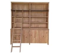 DKD Home Decor Librería de Pino y Metal Escalera 200x45x220