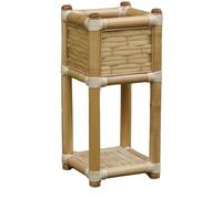 DKD Home Decor Macetero Bambú y Ratán Natural 35x35x76 cm