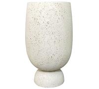 DKD Home Decor Macetero de Fibra de Vidrio Rugoso Blanco 35x35x60 cm