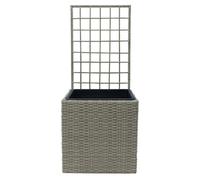 DKD Home Decor Macetero de Ratán Sintético Celosía Natural