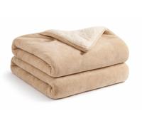 DKD Home Decor Manta de Franela Beige 220x240 cm