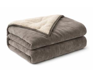 DKD Home Decor Manta de Franela Gris Claro 220x240 cm