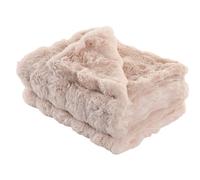 DKD Home Decor Manta de Poliéster Rosa Palo 130x170 cm