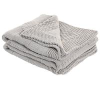 DKD Home Decor Manta de punto Gris claro 130x170 cm