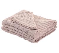 DKD Home Decor Manta de Punto Rosa Palo 130x170 cm