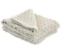 DKD Home Decor Manta de Sofá de Punto Gris Claro 130x170 cm