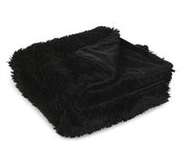 DKD Home Decor Manta para Sofá Negra 130x170 cm