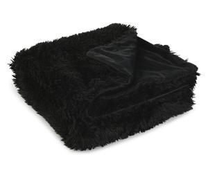 DKD Home Decor Manta para Sofá Negra 130x170 cm