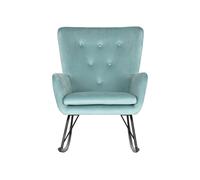 DKD Home Decor Mecedora de Terciopelo Verde Jade